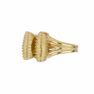 Vintage Tiffany & Co. 18K Gold Ribbon Ring with Rubies