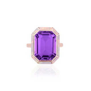 Goshwara 18K Melange Amethyst & Pink Opal Inlay Ring