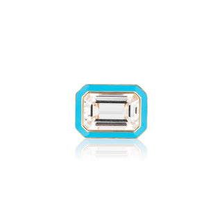 Goshwara 18K Rock Crystal Queen Ring with Turquoise Enamel