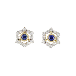 Buccellati Two-Tone Ghirlanda Sapphire Earrings