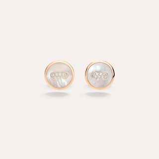 Pomellato 18K Rose Gold Mother-Of-Pearl Pom Pom Dot Stud Earrings