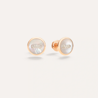 Pomellato 18K Rose Gold Mother-Of-Pearl Pom Pom Dot Stud Earrings