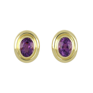 Vintage Tiffany & Co. 18K Gold Paloma Picasso Amethyst Clip Earrings