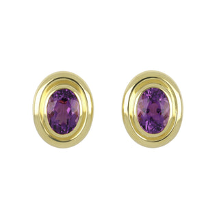 Vintage Tiffany & Co. 18K Gold Paloma Picasso Amethyst Clip Earrings