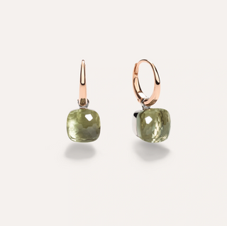 Pomellato 18K Rose Gold Prasiolite Nudo Petit Earrings