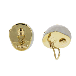 Trianon 18K Gold Polymita Picta Shell Earrings Studded with Citrine