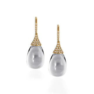 Goshwara 18K Naughty Rock Crystal Pave Cap Drops