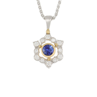 Buccellati Two-Tone Ghirlanda Sapphire Pendant