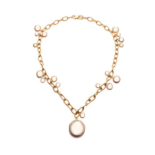 Goshwara 18K Mischief Moon Quartz Asymmetric Charm Necklace