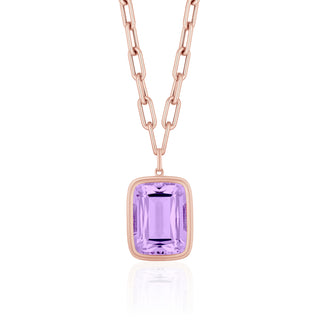 Goshwara 18K Manhattan Cushion-Cut Amethyst Pendant