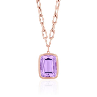Goshwara 18K Manhattan Cushion-Cut Amethyst Pendant