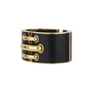 David Webb 18K Gold Ebony Bangle Bracelet