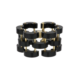 Aletto Brothers 18K Gold Black Onyx Bridge Bracelet