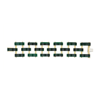 Aletto Brothers 18K Gold Green Onyx Bridge Bracelet
