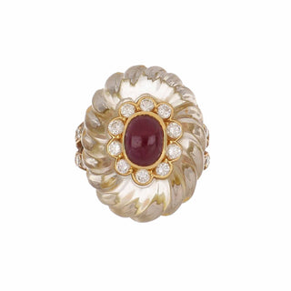 Boucheron 18K Gold Diamonds with Rock Crystal Suite