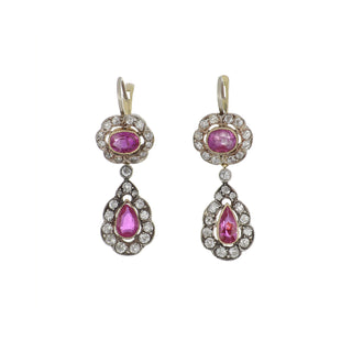 Belle Epoque 18K Gold & Silver Pink Sapphire & Diamond Jewelry Suite