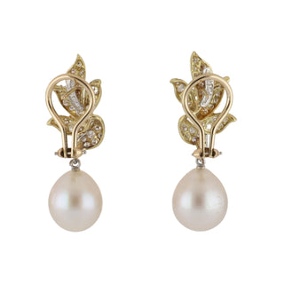 Vintage 1970s Julius Cohen 18K South Sea Pearl Day/Night Earrings