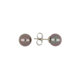 1990s Mikimoto 18K White Gold Tahitian Pearl Studs