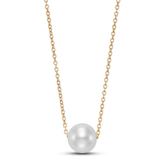 Mastoloni 14K Gold Freshwater Pearl Solitaire Pendant Necklace