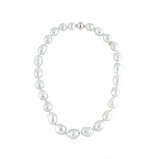Estate Mikimoto 18K White Gold Cultured Baroque Pearl Necklace