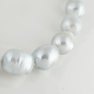 Estate Mikimoto 18K White Gold Baroque Pearl Necklace Strand