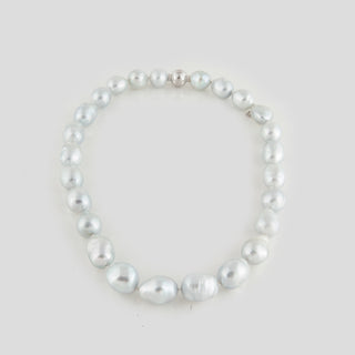 Estate Mikimoto 18K White Gold Cultured Baroque Pearl Necklace