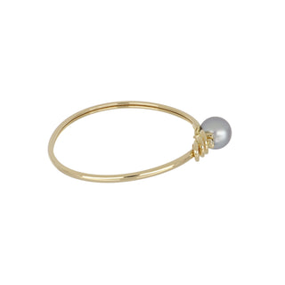 Estate 18K Cultured South Sea Pearl Bracelet with Diamonds