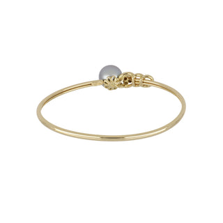 Estate 18K Cultured South Sea Pearl Bracelet with Diamonds