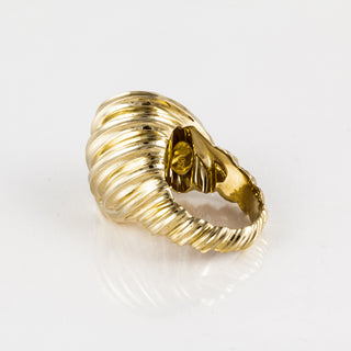 Estate Henry Dunay 18K Gold Swirl Ring