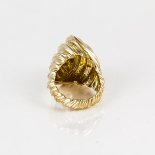 Estate Henry Dunay 18K Gold Swirl Ring