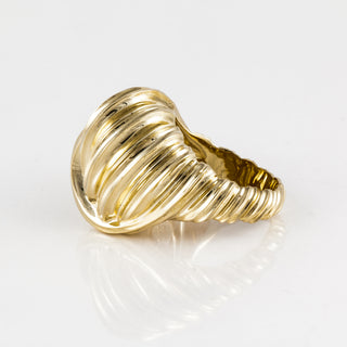 Estate Henry Dunay 18K Gold Swirl Ring