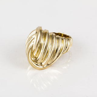 Estate Henry Dunay 18K Gold Swirl Ring