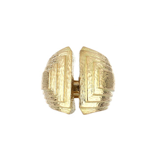 Estate David Webb 18K Gold Textured Step Ring