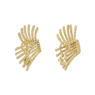 Vintage Tiffany & Co. Schlumberger 18K Gold V-Rope Earrings