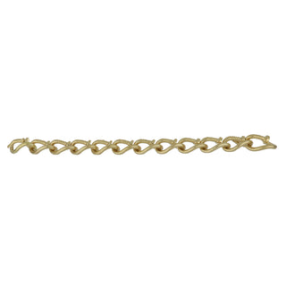 David Webb 18K Gold Bent Nail Link Bracelet