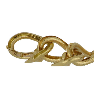 David Webb 18K Gold Bent Nail Link Bracelet
