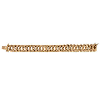 Victorian 18K Gold Double Cable Curb Link Bracelet