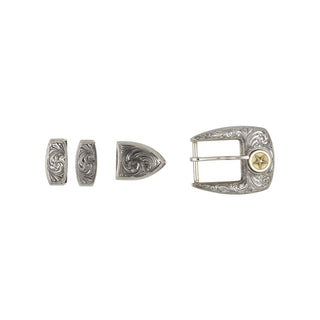 18K Gold & Silver Star Belt Buckle