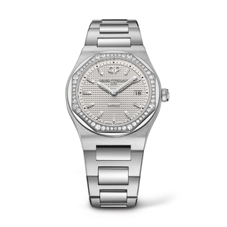 Girard-Perregaux Stainless Steel Laureato 34mm in Silver with Diamonds