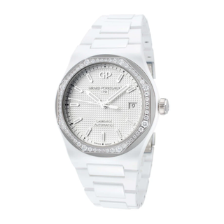 Girard-Perregaux Stainless Steel & White Ceramic Laureato 38mm