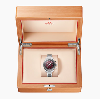 Omega Stainless Steel Speedmaster '57 Chronometer in Burgundy