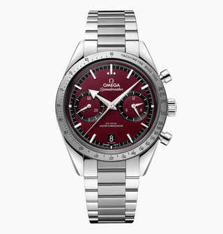 Omega Stainless Steel Speedmaster '57 Chronometer in Burgundy