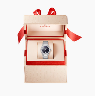 Omega Stainless Steel Constellation Watch in Blue Aventurine