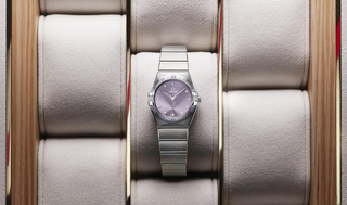 Omega Stainless Steel Constellation Watch in Patchouli Blossom