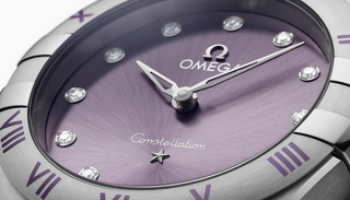 Omega Stainless Steel Constellation Watch in Patchouli Blossom