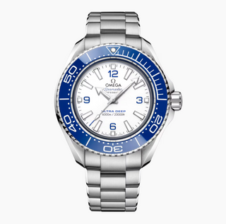 Omega Stainless Steel Seamaster Planet Ocean Ultra Deep in Blue and White