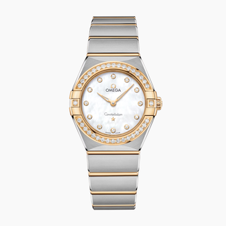 Omega 18K and Stainless Steel Constellation Watch with Diamonds