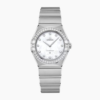 Omega Stainless Steel Constellation Watch with Diamonds