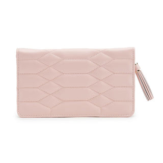 WOLF Caroline Quilted Jewelry Portfolio in Rose Quartz