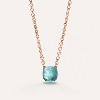 Pomellato Two-Tone 18K Gold Sky Blue Topaz Necklace